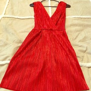 Urban Outfitters red shimmer dress
